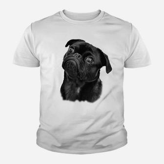 Pug Shirt For Dog Mom Dad Gift Funny Cute Black Pug Youth T-shirt | Crazezy