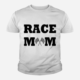 Race Mom Checkered Flag Life Racing Dirt Track Race Gear Sweatshirt Youth T-shirt | Crazezy