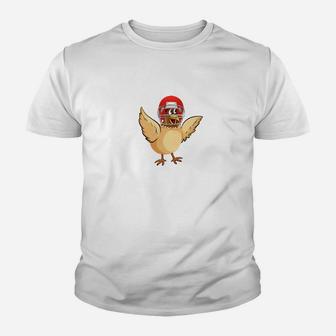Retro Graphic Cute Art Rugby Football Chicken Youth T-shirt | Crazezy