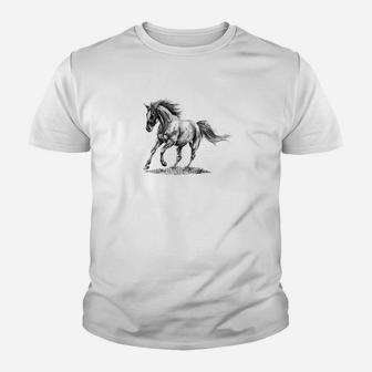 Running Horse Horseback Riding Horse Lover Youth T-shirt | Crazezy CA