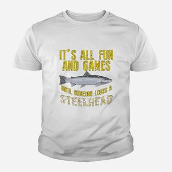 Steelhead Freshwater Fishing Funny Gift Youth T-shirt | Crazezy CA