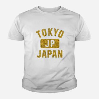 Tokyo Japan Gym Style Distressed Amber Print Youth T-shirt | Crazezy AU