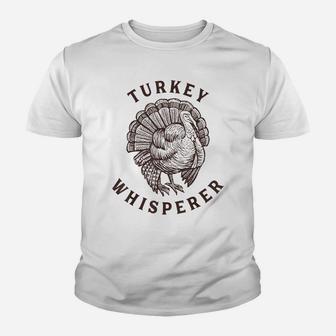 Turkey Whisperer Turkey Hunter Thanksgiving Youth T-shirt | Crazezy