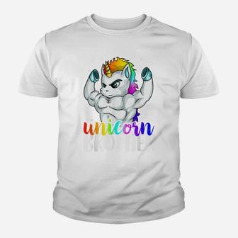 Unicorn Brother Sister To Big Bro Brothercorn Christmas Gift Youth T-shirt | Crazezy