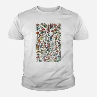 Vintage Flower Botanical Chart Floral Chart Youth T-shirt | Crazezy