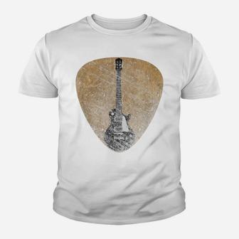 Vintage Guitar Pick Guitarist Lover Instrument Electric Bass Youth T-shirt | Crazezy
