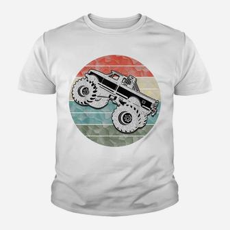 Vintage Monster Trucks Tshirt Big Foot Cars Lovers Gift Tee Youth T-shirt | Crazezy