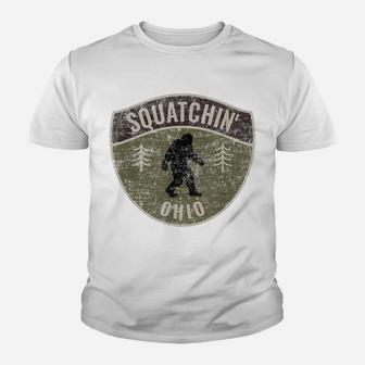 Vintage Sasquatch Squatchin' Ohio Big Foot Hunting Youth T-shirt | Crazezy