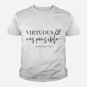 Virtuous & Responsible | Enneagram Type One | Enneagram 1 Youth T-shirt | Crazezy DE