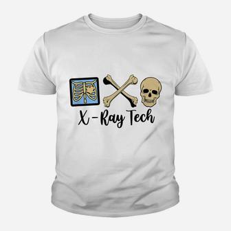 X-Ray Tech Technician Proud Radiologic Technologist Skelton Youth T-shirt | Crazezy UK