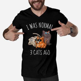 Cat Shirts Women Funny Cat Mom Dad Crazy Cat Lady Gift Shirt Men V-Neck Tshirt | Crazezy