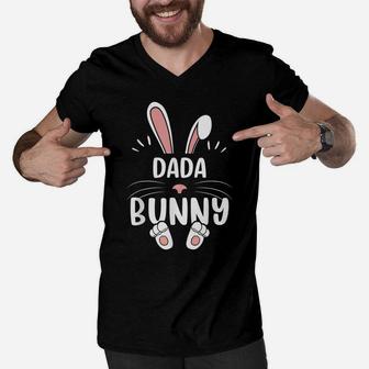 Dada Bunny Funny Matching Easter Bunny Egg Hunting Men V-Neck Tshirt | Crazezy
