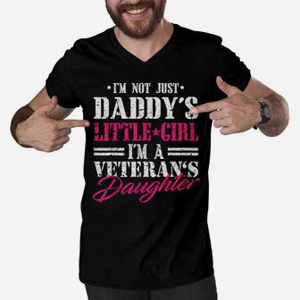Daddys Little Girl Veteran Dad Veterans Day Gift Shirt Men V-Neck Tshirt | Crazezy UK