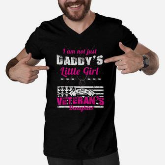 Daddy's Little Girl Veteran's Daughter T Shirt Men V-Neck Tshirt | Crazezy