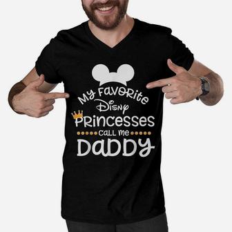 Father's Day Shirt, Funny T-Shirt, My Favorite Princess Dad Men V-Neck Tshirt | Crazezy AU