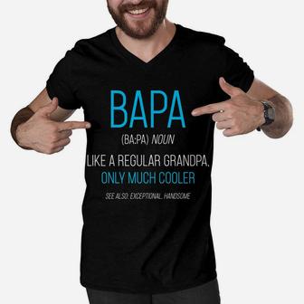 Mens Bapa Gift Like A Regular Grandpa Definition Cooler Men V-Neck Tshirt | Crazezy AU