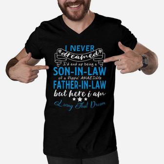 Mens Birthday Gift From Father-In-Law To Son-In-Law Men V-Neck Tshirt | Crazezy