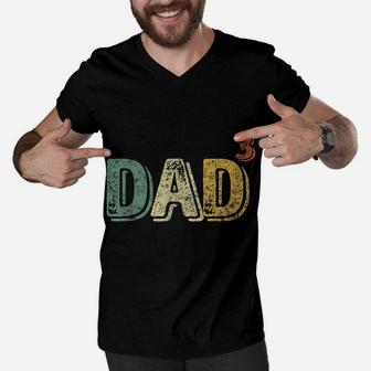 Mens Perfect Xmas Gift Dad Of Three Mens Quote Dad Cubed Men V-Neck Tshirt | Crazezy
