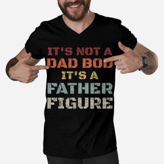 Mens Retro Its Not A Dad Bod Its A Father Figure Fathers Day Gift Men V-Neck Tshirt | Crazezy DE