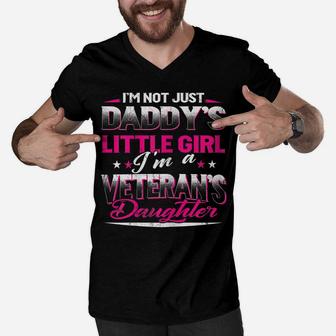 Not Just Daddy's Little Girl I'm A Veteran's Daughter Gift Men V-Neck Tshirt | Crazezy UK