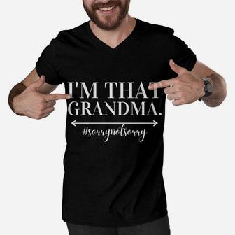Womens Funny I'm That Grandma Cute Grandmother Grandparent Gift Men V-Neck Tshirt | Crazezy