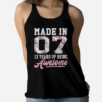 13 Year Old Girl Gifts For 13Th Birthday Gift Born In 2007 Women Flowy Tank | Crazezy