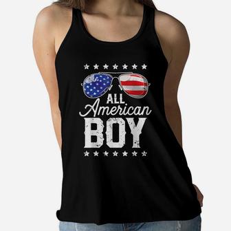 All American Boy 4Th Of July T Shirt Boys Kids Sunglasses Women Flowy Tank | Crazezy CA
