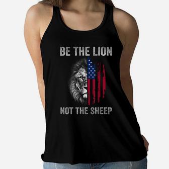 Be The Lion Not The Sheep American Patriotic Kid Men Veteran Women Flowy Tank | Crazezy AU