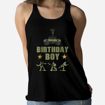 Birthday Army Party Army Decorations Boys Birthday Party Tee Women Flowy Tank | Crazezy AU