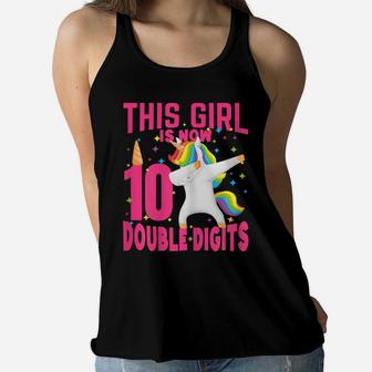 Birthday Girl Shirt, This Girl Is Now 10 Double Digits Women Flowy Tank | Crazezy