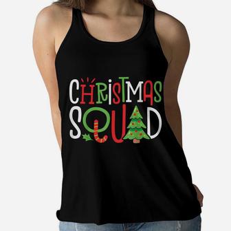Christmas Squad Funny Xmas Tree Family Matching Pajamas Boys Women Flowy Tank | Crazezy AU