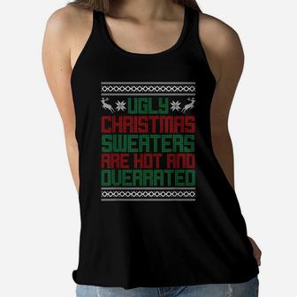 Funny Christmas Shirt For Ugly Sweater Party Men Women Kids Women Flowy Tank | Crazezy AU
