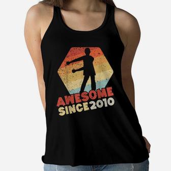 Gift For 9 Year Old Birthday Boy Awesome Since 2010 Women Flowy Tank | Crazezy