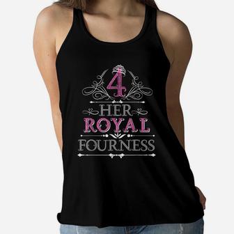 Her Royal Fourness Shirt 9Th Birthday Shirt Girl Pink Crown Women Flowy Tank | Crazezy CA