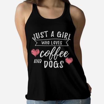 Just A Girl Who Loves Dogs - Dog Owner & Lover Gift Women Flowy Tank | Crazezy UK