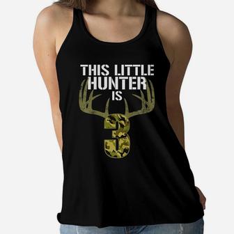 Kids 3Rd Birthday Hunting T Shirt Funny Third Deer Hunter Gift Women Flowy Tank | Crazezy