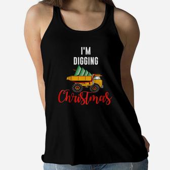 Kids Im Digging Christmas-Christmas Shirt For Boys-Truck T Shirts Women Flowy Tank | Crazezy DE