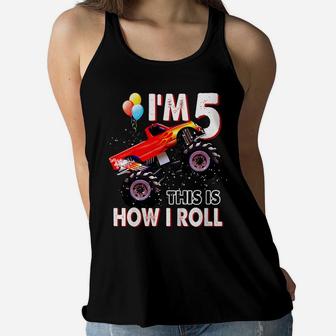 Kids Kids 5 Year Old Shirt 5Th Birthday Boy Monster Truck Car Women Flowy Tank | Crazezy AU