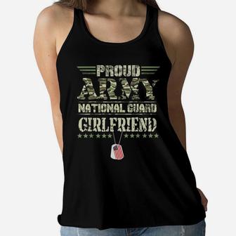 Proud Army National Guard Girlfriend Usa Military Veteran Women Flowy Tank | Crazezy CA