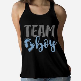 Team Boy Gender Reveal Baby Shower Shirt Women Flowy Tank | Crazezy UK