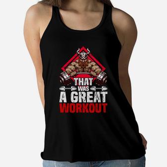 That Was A Great Workout Fitness Training Ladies Flowy Tank | Crazezy