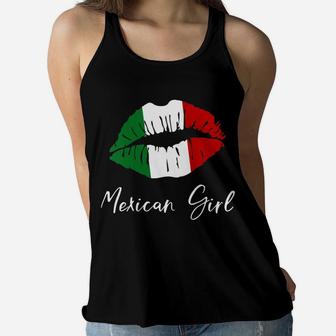 Womens Mexican Girl - Mexico Pride Latina Girl Lips Women Flowy Tank | Crazezy