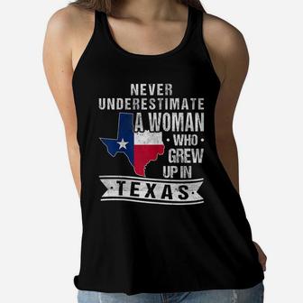 Womens Texas Flag Map Vintage Texas Girl Women Flowy Tank | Crazezy CA