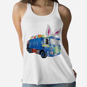 Easter Egg Garbage Truck Shirts Men Boys Easter Bunny Basket Women Flowy Tank | Crazezy UK