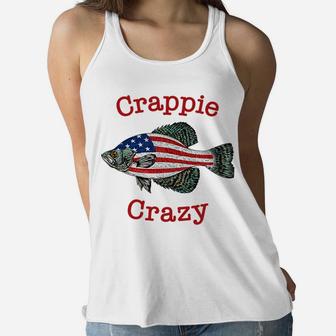 Freshwater Fishing Gift Men Women Kids USA Black Crappie Women Flowy Tank | Crazezy CA