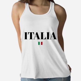 Italia Flag Italy | Men Woman Kids | White Italian Women Flowy Tank | Crazezy AU