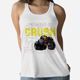 Kids I'm Ready To Crush 7 Monster Truck 7Th Birthday Top Boys Women Flowy Tank | Crazezy CA