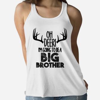Kids Oh Deer Big Brother Hunting Hunters Pregnancy Announcement Women Flowy Tank | Crazezy UK