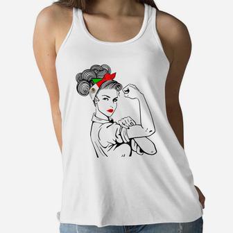 Mexican Girl Unbreakable Heritage Mexico Flag Gift Women Flowy Tank | Crazezy