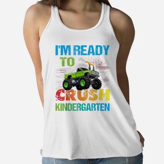 Ready To Crush Kindergarten Monster Truck Shirt Boys Girls Women Flowy Tank | Crazezy